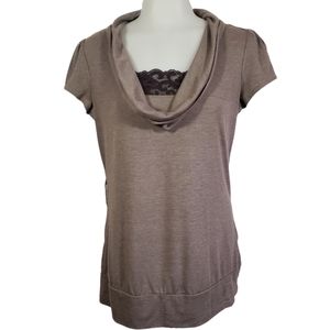 IZ BYER Brown Soft Dress Shirt Size Large